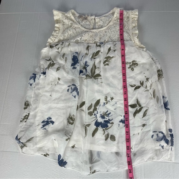 Bellambra 100% silk floral lace sleeveless lined blouse made in Italy Size L NWT - Picture 12 of 12